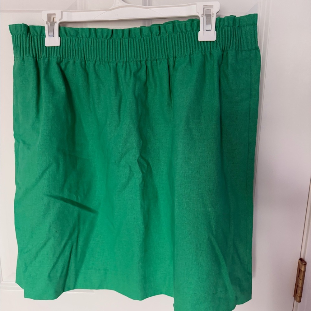 J. Crew Vibrant Green A-Line Skirt